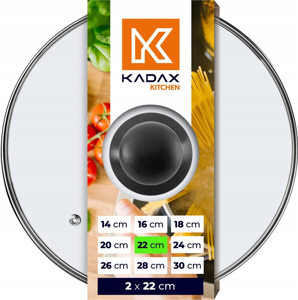 Üvegfedő 22cm Serpenyőhöz Edényfedő 2x