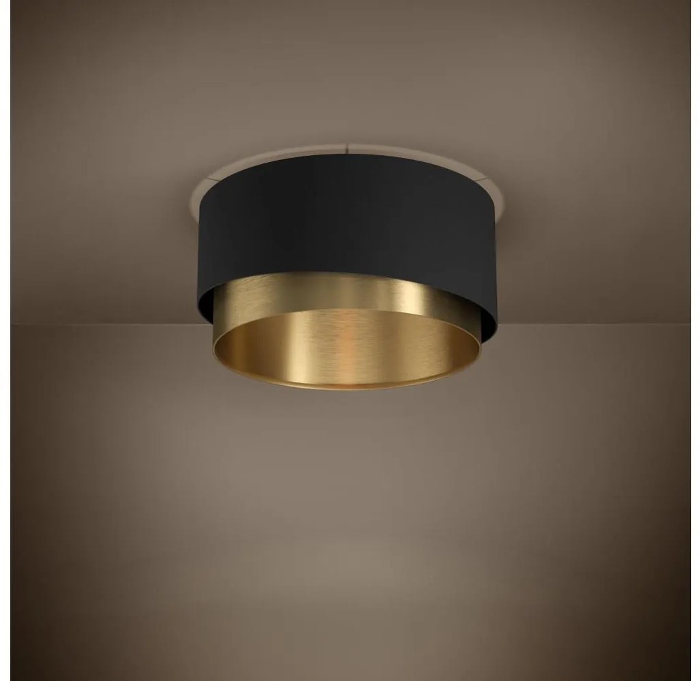 Eglo 39924 - Mennyezeti lámpa MANDERLINE 1xE27/40W/230V fekete/arany