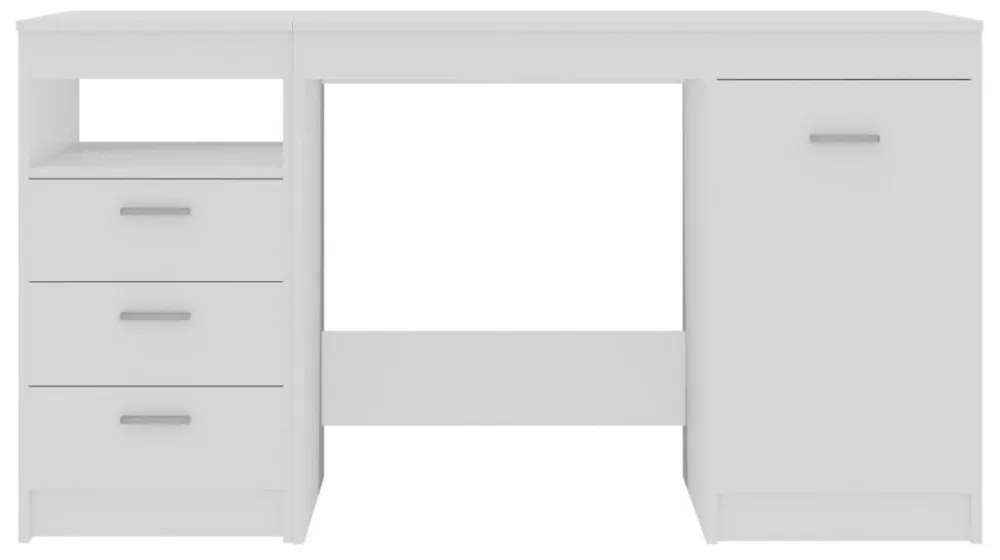 fehér szerelt fa íróasztal 140 x 50 x 76 cm