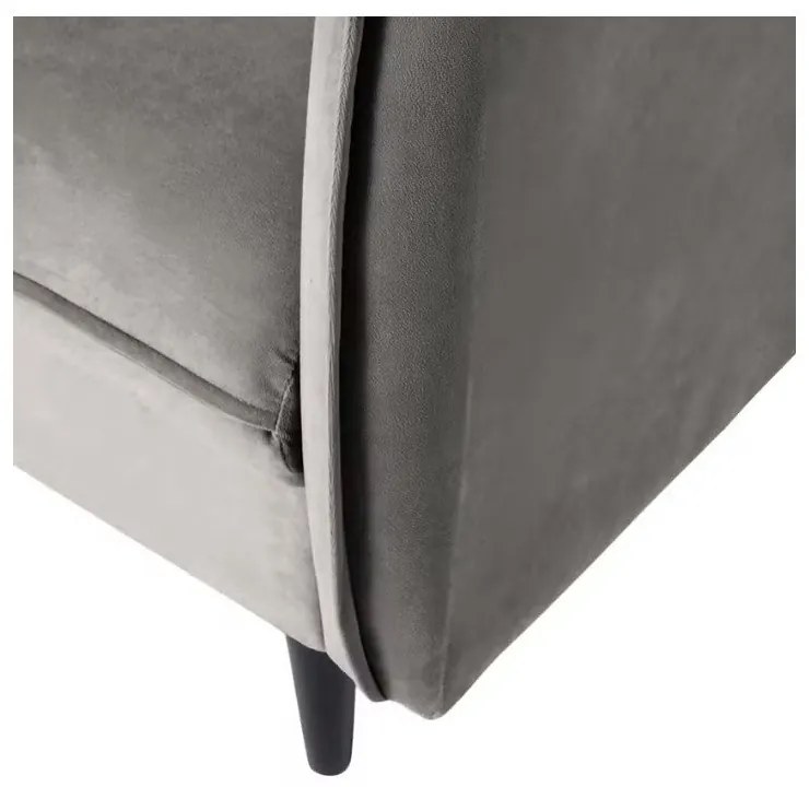 Szürke bársony kanapé 203 cm Juli – Ropez