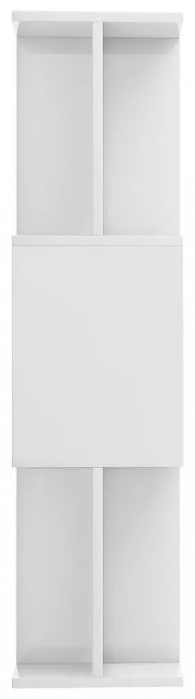 magasfényű fehér könyvszekrény/térelválasztó 80x24x96 cm