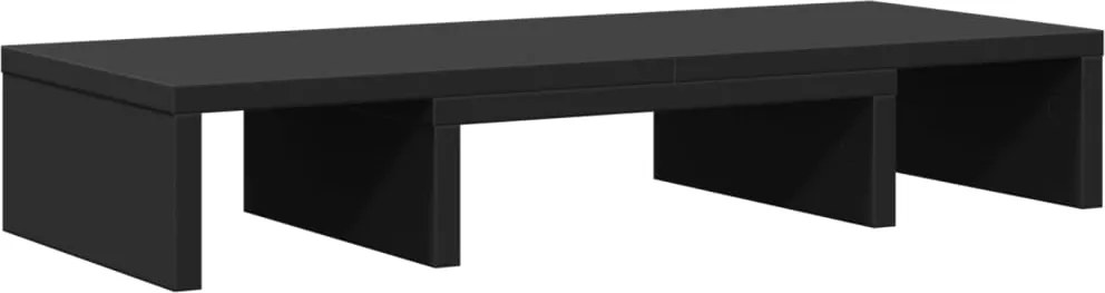 vidaXL fekete szerelt fa állítható monitorállvány 60 x 24 x 10,5 cm