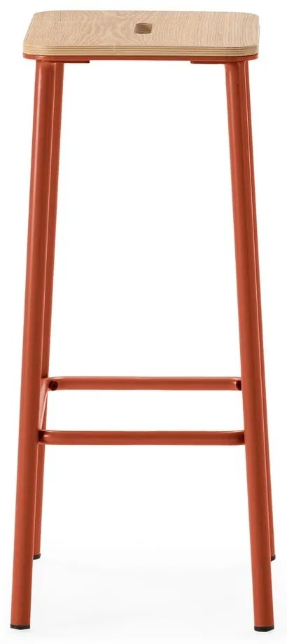 Téglavörös bárszék szett 2 db-os (ülésmagasság 65 cm) Abba – Marckeric