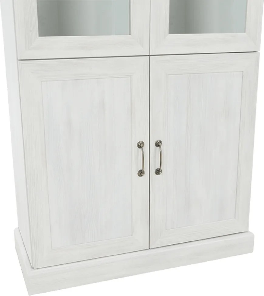 vitrines szekrény, északi sosna/vadtölgy, ROYAL W4D