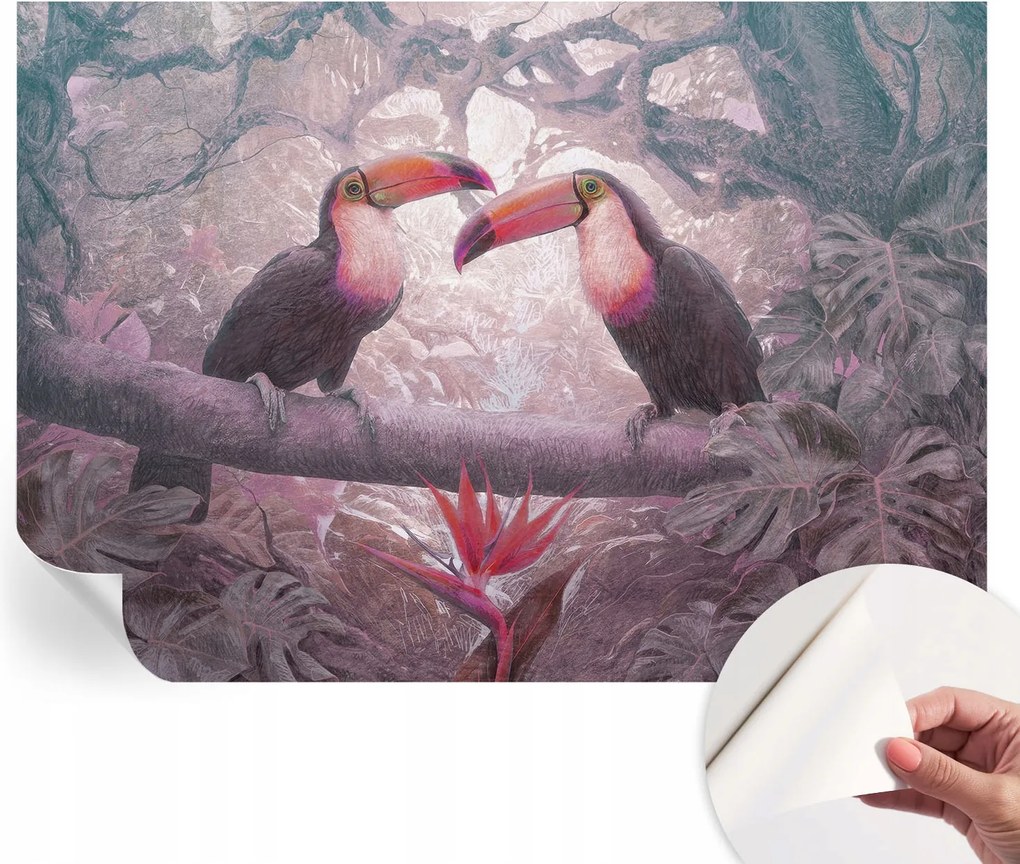 Dekoratív Öntapadós Tapéta Divatos Minták Egzotikus pár 208x146 cm