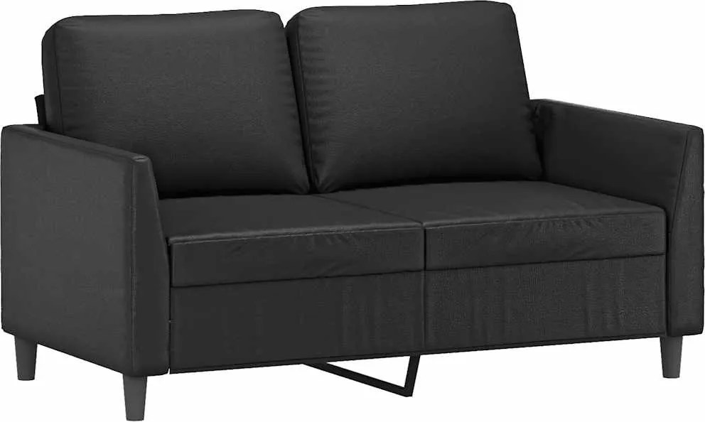 vidaXL 2 személyes fekete műbőr kanapé 120 cm