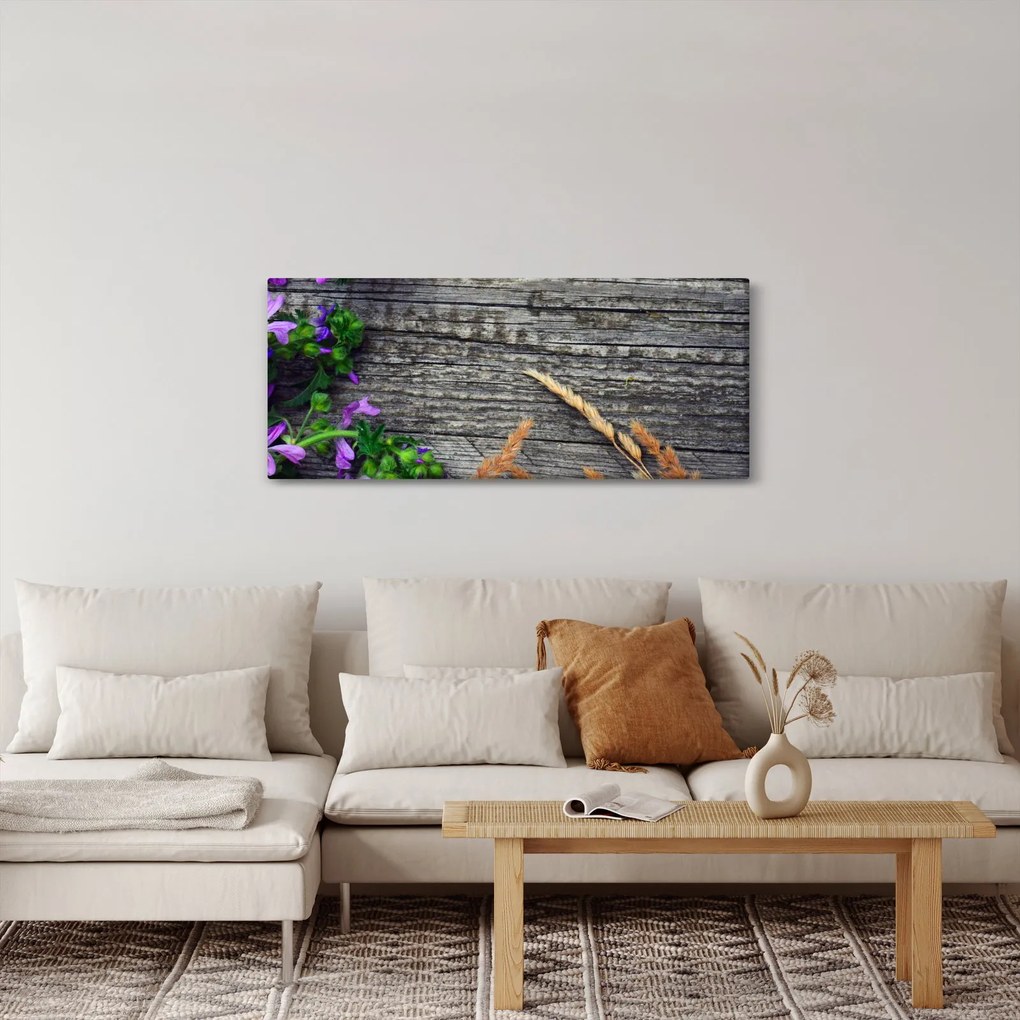 Kép - réti virágok (120x50 cm)
