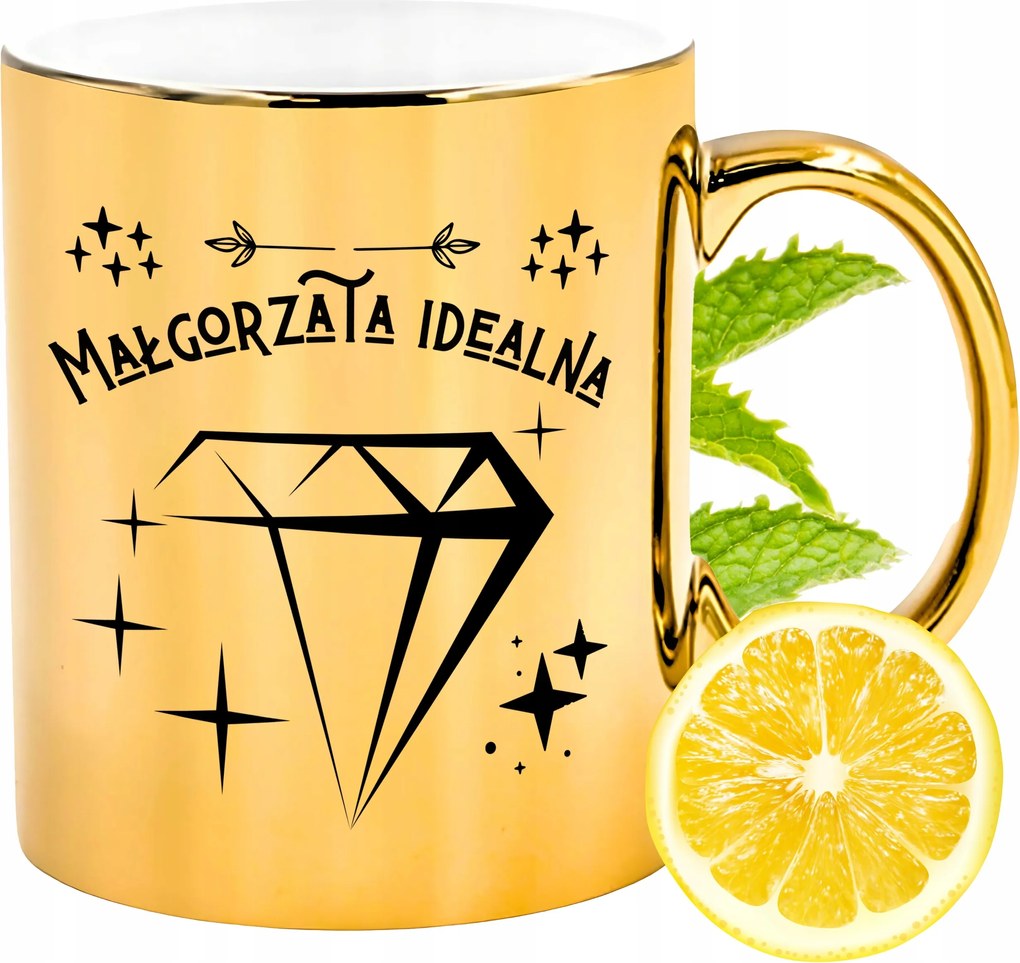 Prémium Arany Csillogó Bögre Margitnak Ajándék Nyomtatott Fotóval