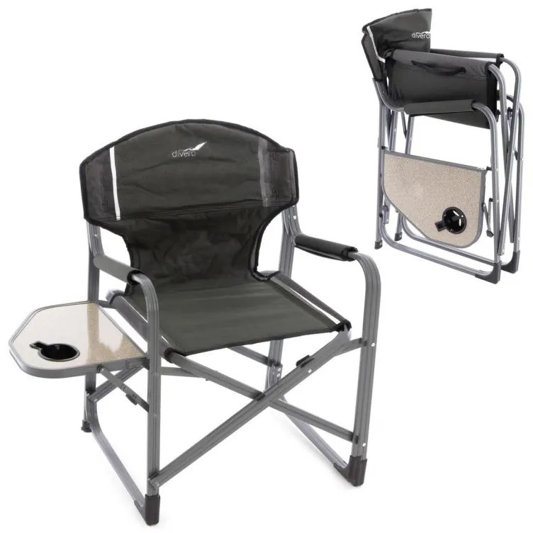 DIVERO Kempingszék szett 2 db 300D zöld + asztal
