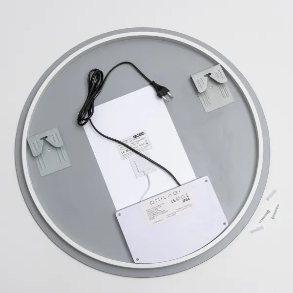 Brilagi - DEMI ECO LED dimmelhető, páramentesítő fűtéssel rendelkező tükör LED háttérvilágítással, 12W/230V, átmérő 60 cm, IP44