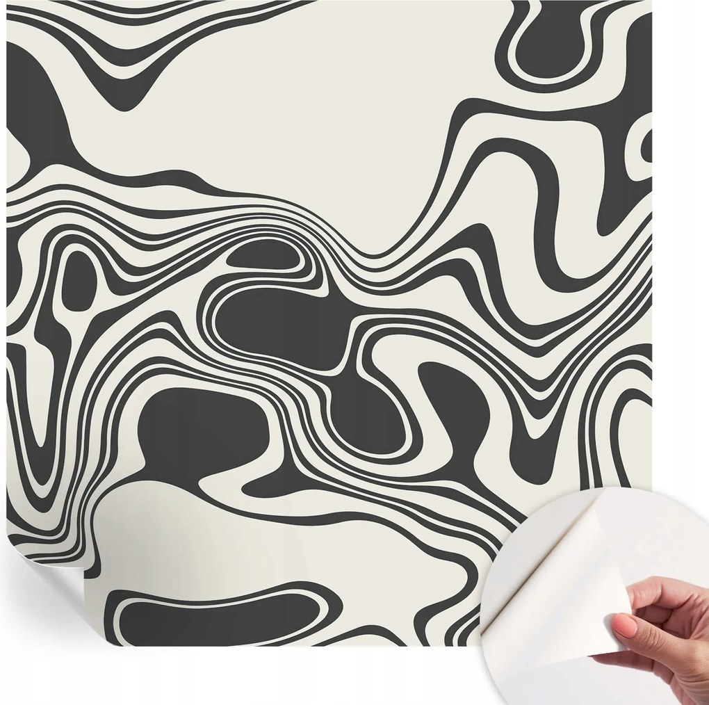 Design fali fotótapéta Öntapadós Dinamikus vonalak 250x250 cm