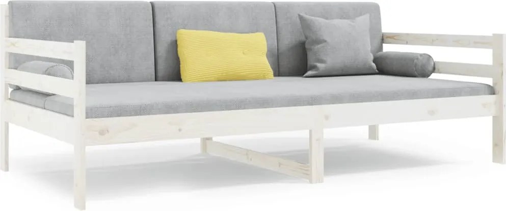 vidaXL fehér tömör fenyőfa kanapéágy matrac nélkül 80 x 200 cm