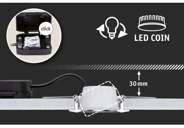 Paulmann 93462 - KÉSZLET 3xLED/6W IP44 Fürdőszobai beépíthető lámpa NOVA 230V