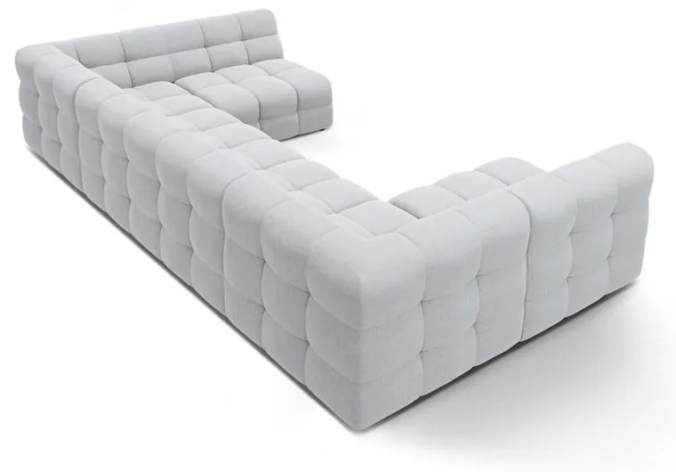 Világosszürke sarokkanapé (U alakú) Kendal – Micadoni