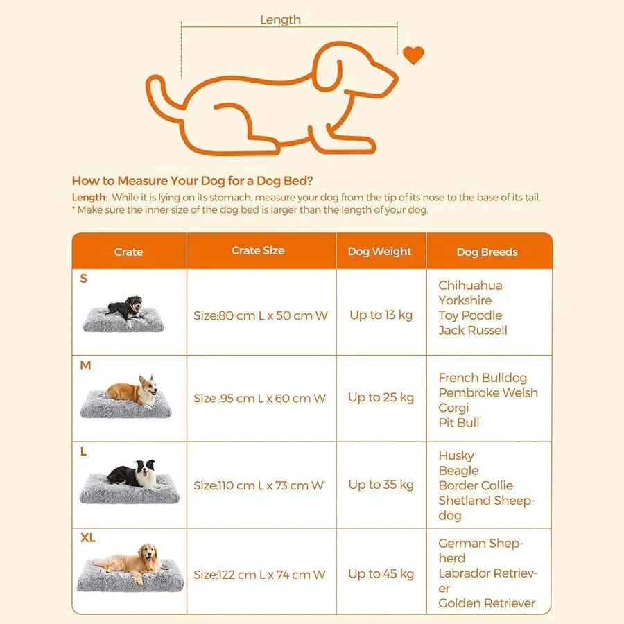 Kisállat fekhely, párnázott, mosható kutyafekhely, világosszürke | FEANDREA