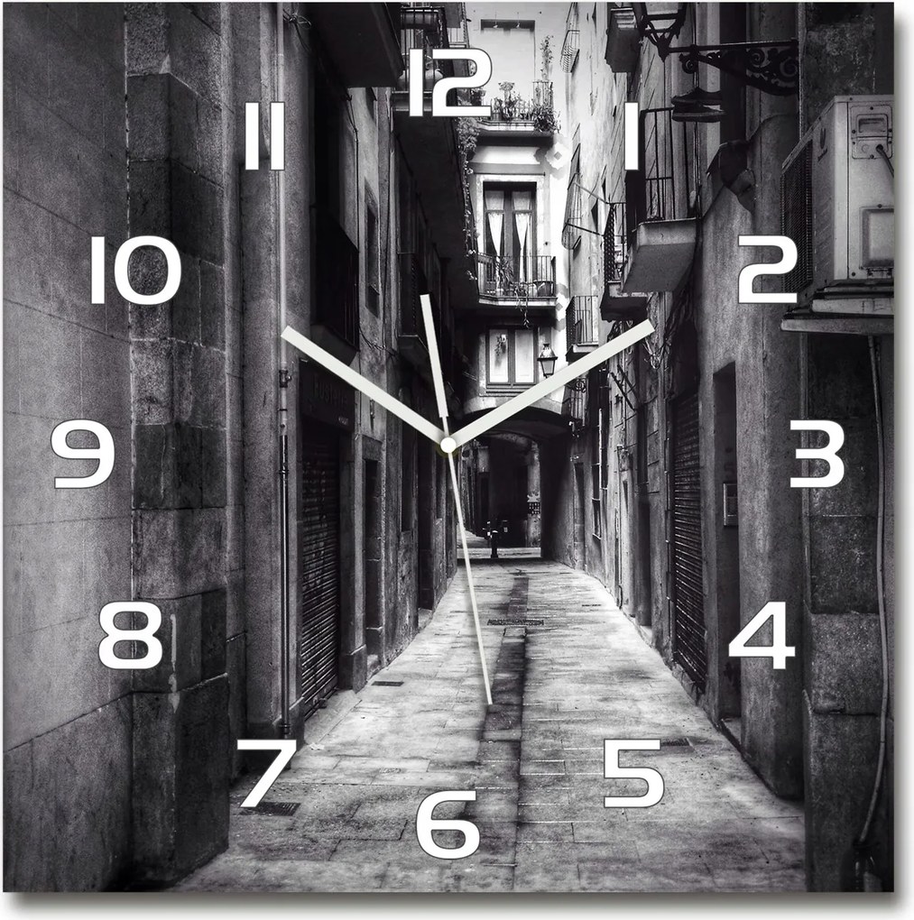 Csendes üveg falióra Barcelona Spanyolország 60x60 cm