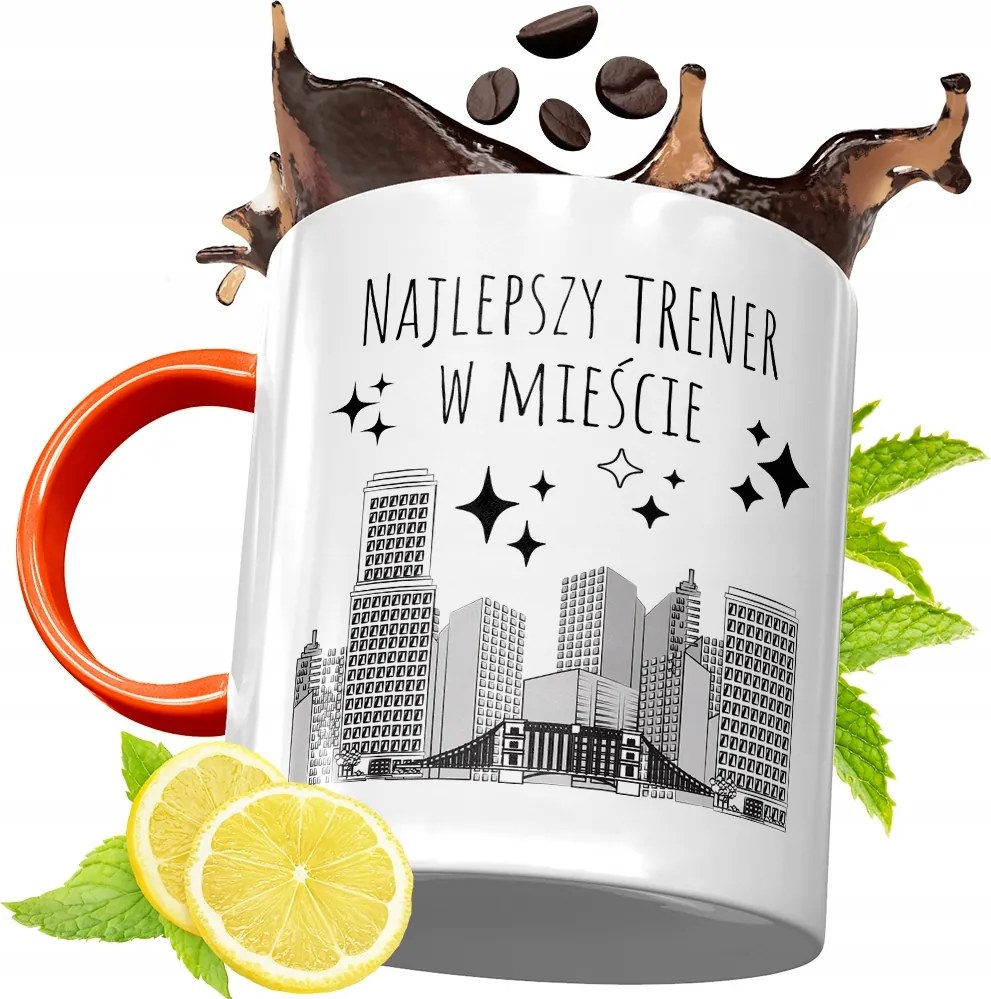 Narancssárga Bögre Edzőnek Ajándék fényképes nyomattal