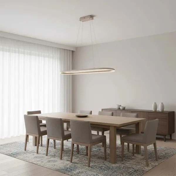 LED csillár kábelen CASHMERE LED/80W/230V 30x100 cm bézs