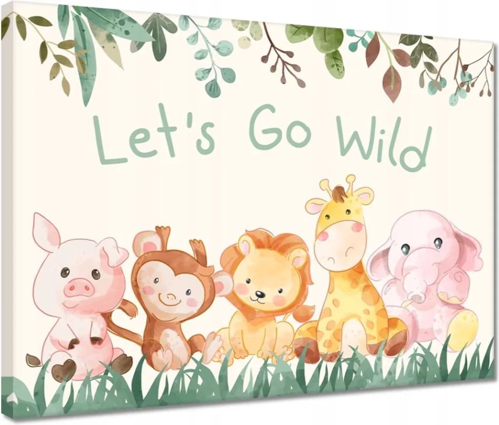 Vászonkép 40x30 Lets go wild Aranyos állatok