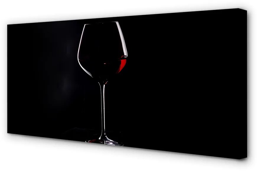 Canvas képek Fekete háttér egy pohár bor 100x50 cm