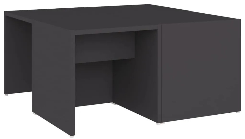 4 db szürke szerelt fa dohányzóasztal 33 x 33 x 33 cm
