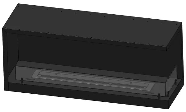 InFire - Sarok BIO kandalló 110x45 cm 3kW fekete