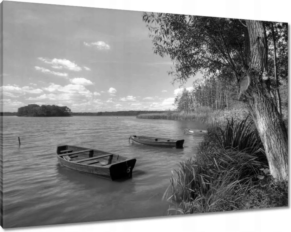 Vászonkép 100x70 Csónakok a tavon