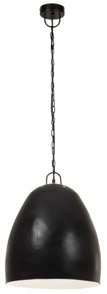 kerek fekete ipari függőlámpa 25 W 42 cm E27