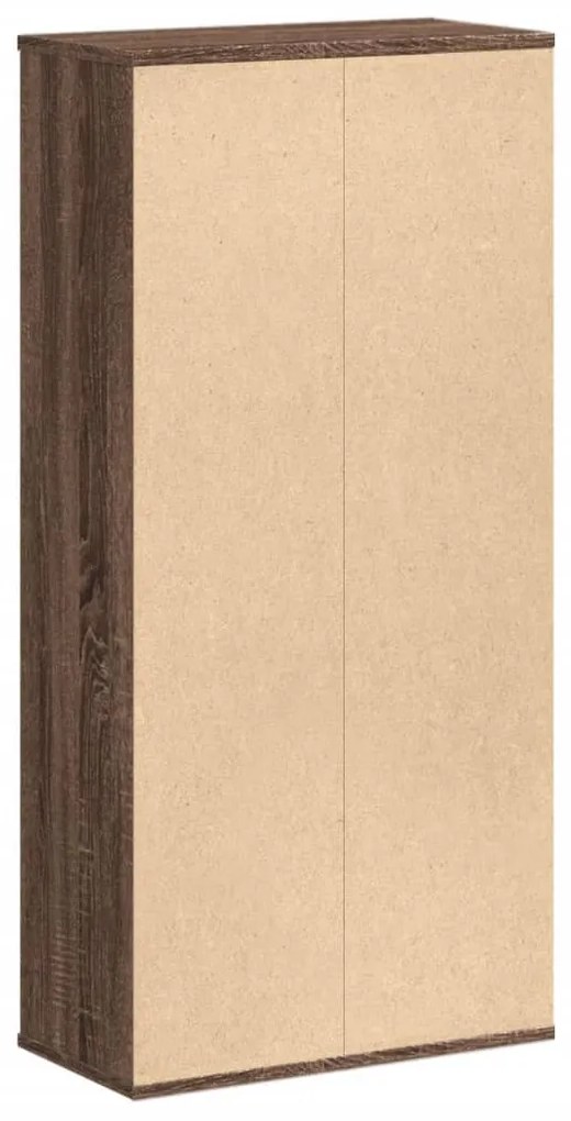 barna tölgy színű szerelt fa könyvszekrény 50x25x105 cm
