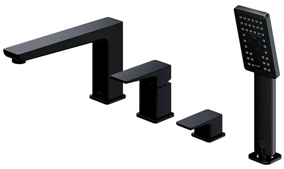 OMNIRES PM7432BL - Fürdőcsap 4-lyukas PARMA matt fekete