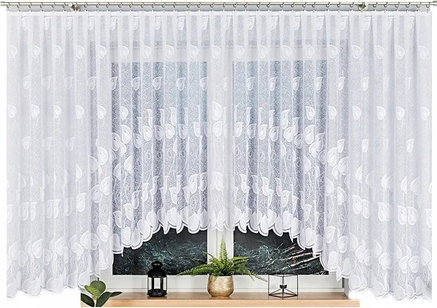 Nora jacquard mintás függöny, 02097, 400x160cm (kész) íves