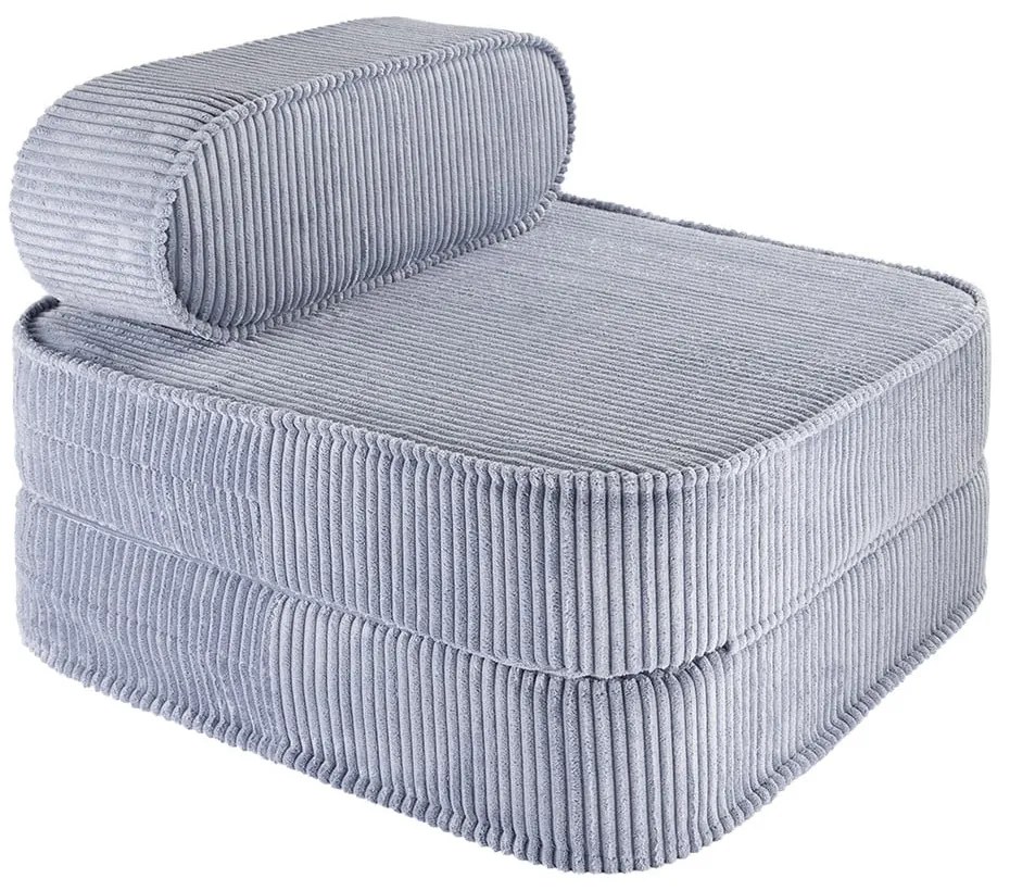 Kék kordbársony gyerek fotel Flip – Wigiwama