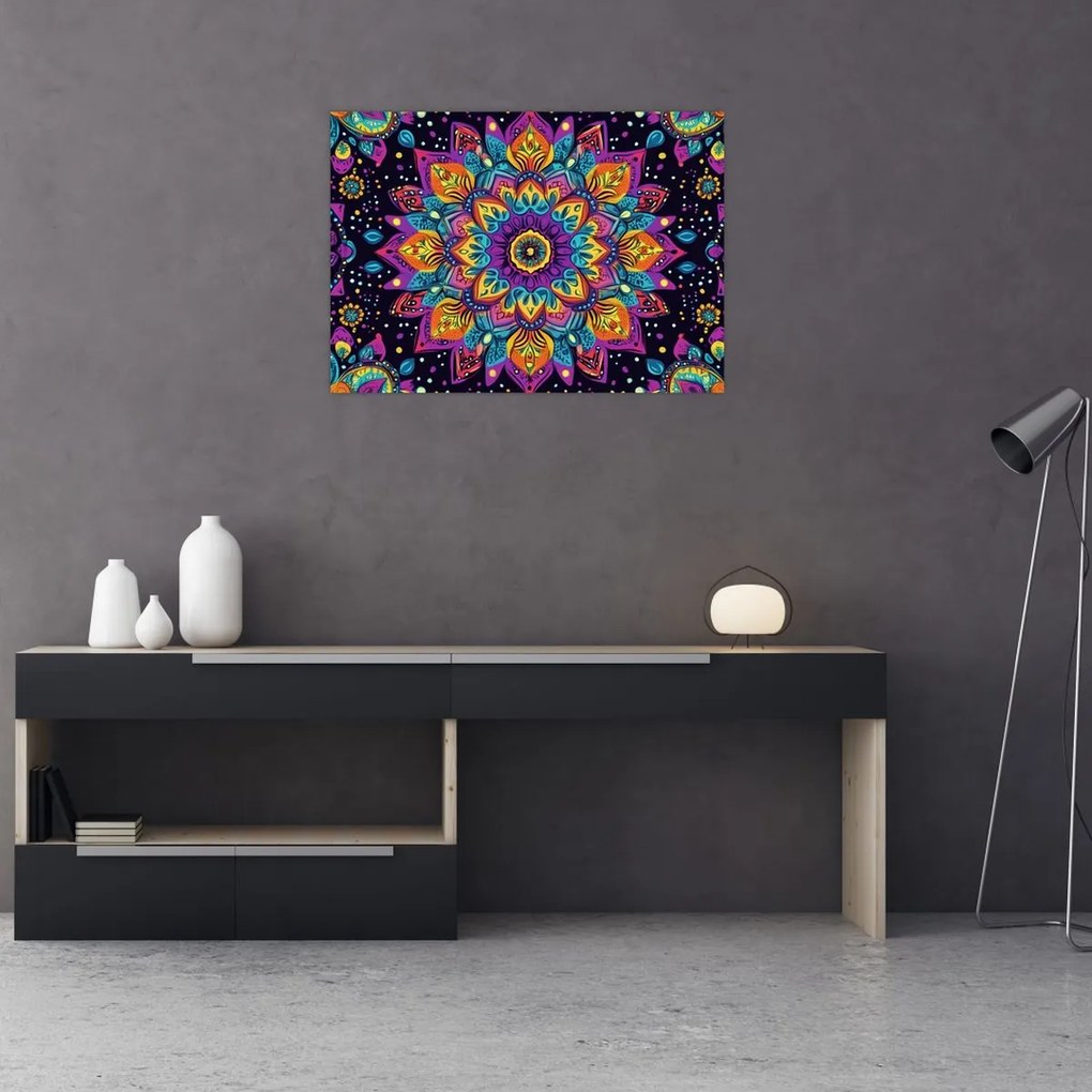 Kép - Kaleidoszkópos mandala (70x50 cm)