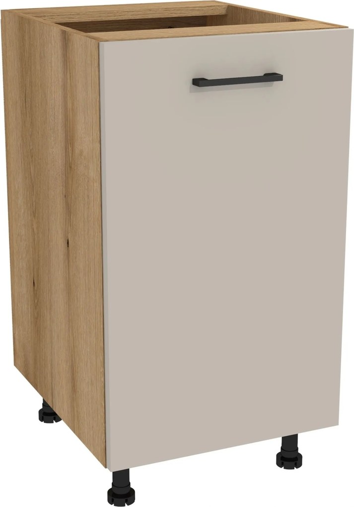 Konyhaszekrény alsó 45 Capri korpusz tölgy Evoke front kasmír matt