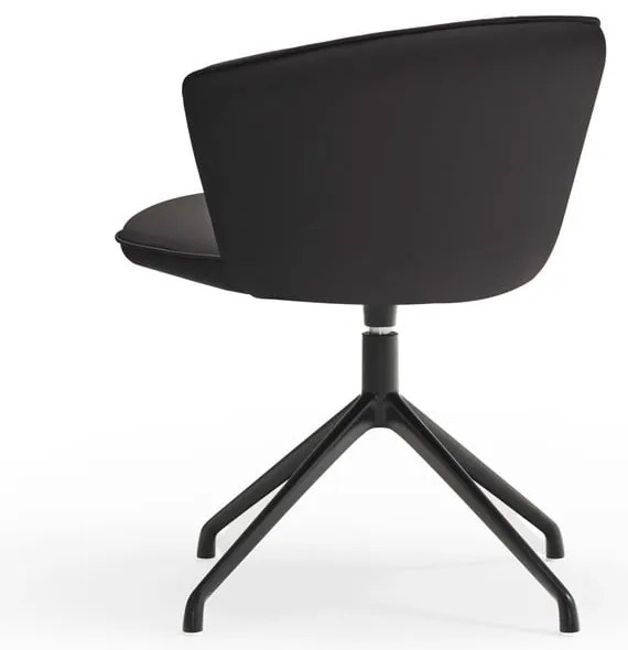 Fekete kárpitozott étkezőfotel szett 2 db-os Add – Teulat