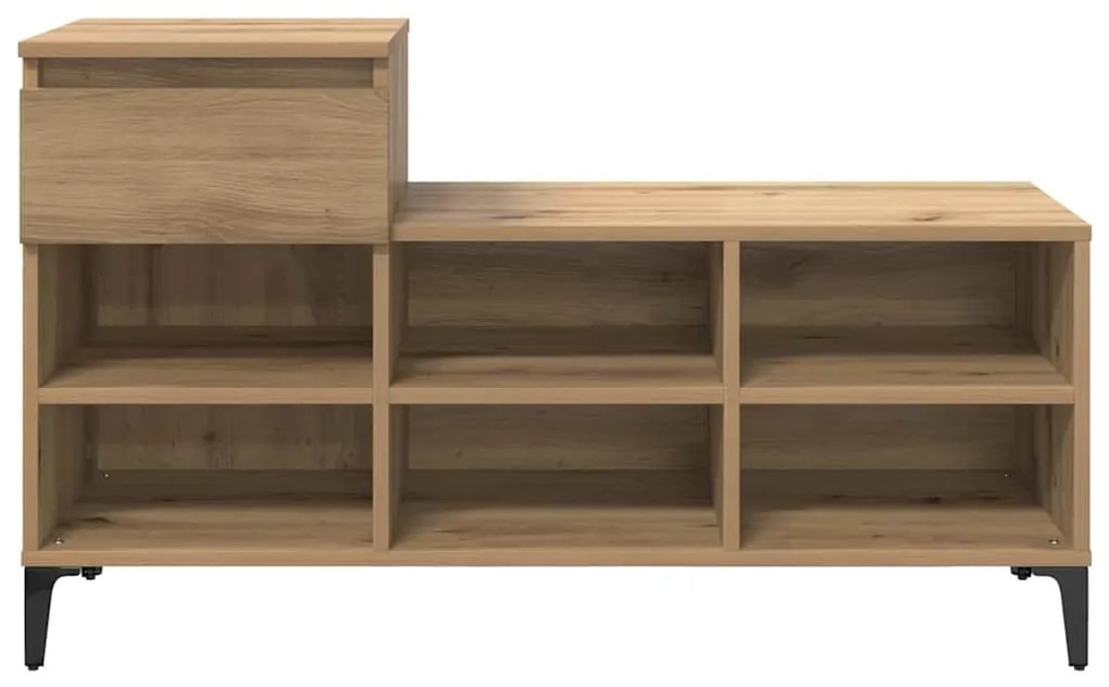 Cipőszekrény fiókkal kézműves tölgy 102 x 36 x 60 cm Faanyag