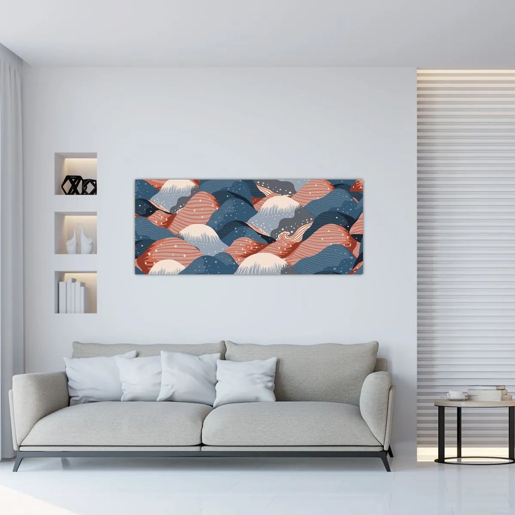 Kép - Japán hullámok (120x50 cm)