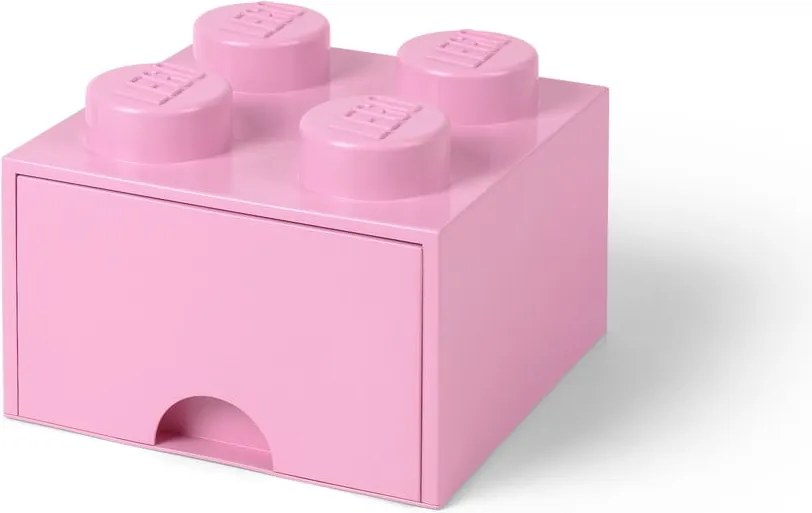 Világos rózsaszín négyszögletes tárolódoboz - LEGO®