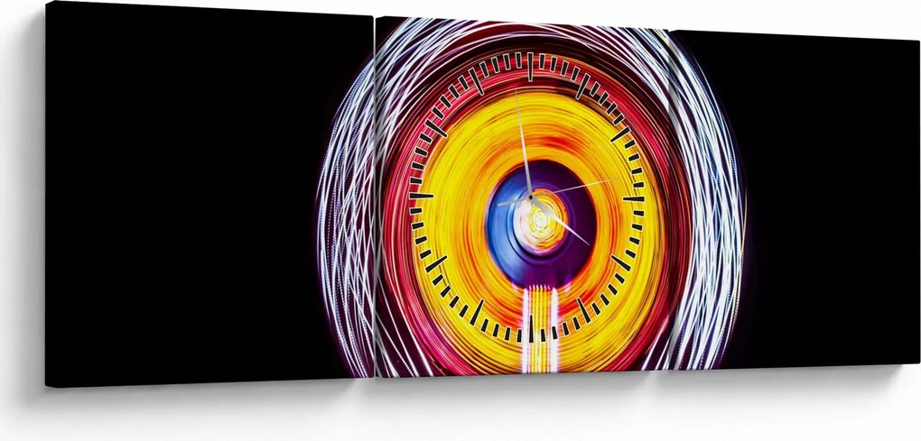 Fények a körben képe (órával) (90x30 cm)