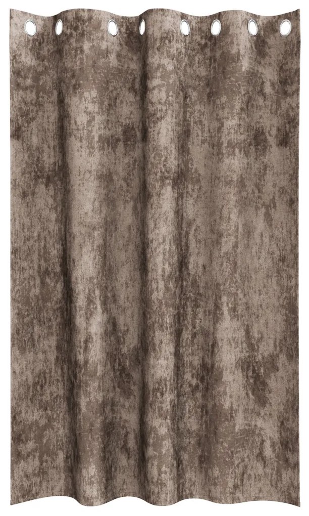 Grommet Függönyök Cappuccino Poliészter 140 x 175 cm