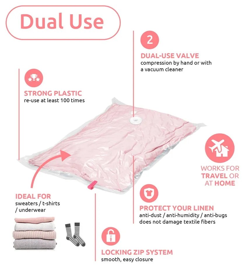 Vákuumzsák készlet 2 db-os Hanging Vacuum S – Compactor