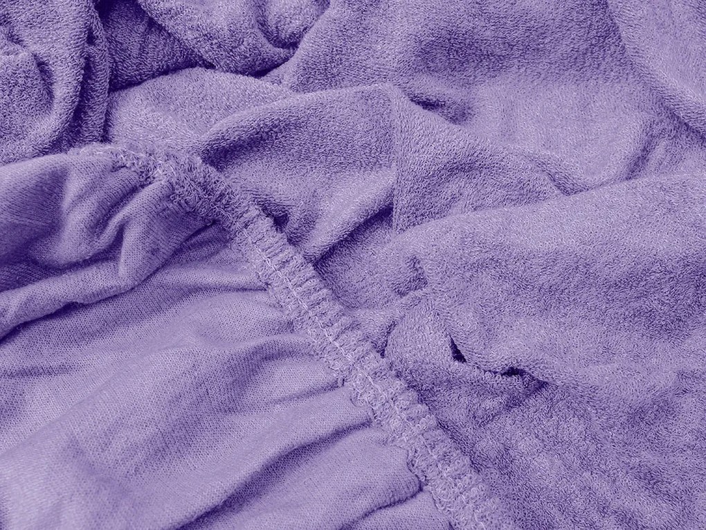 Frottír EXCLUSIVE világoslila lepedő 180x200 cm