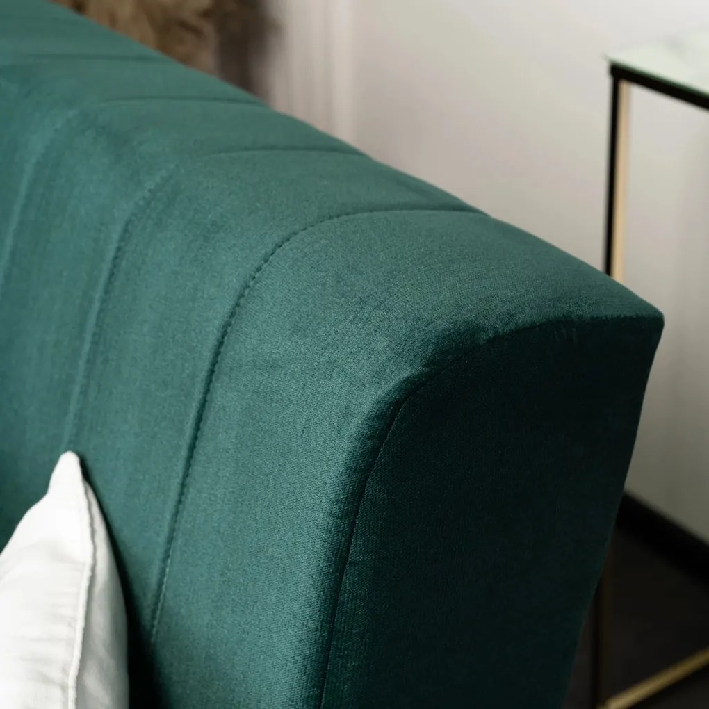 Sofa Rozkładana PORTO Zielona Welurowa