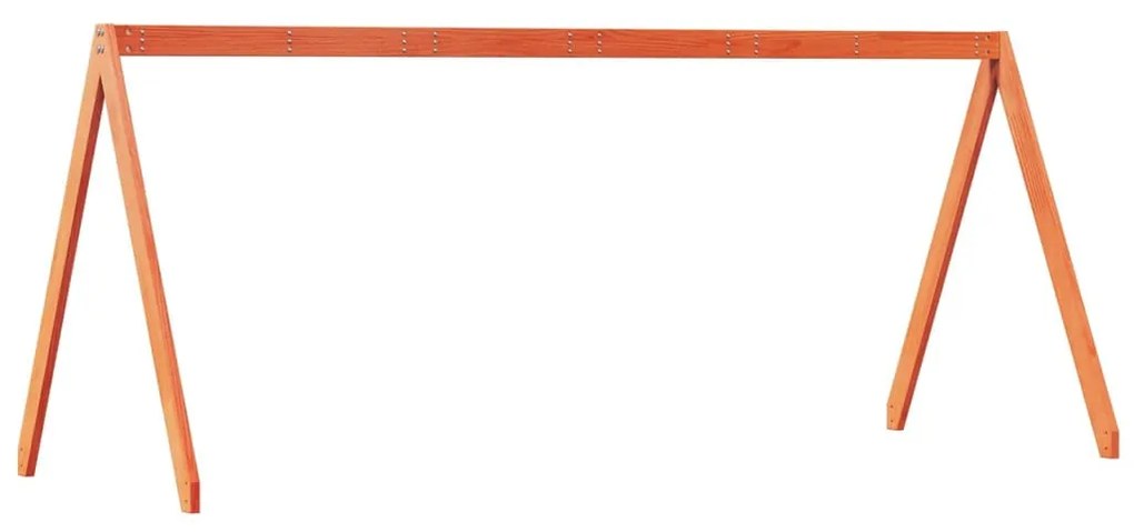 viaszbarna tömör fenyőfa gyerekágytető 199 x 95,5 x 88 cm