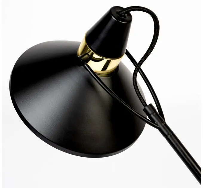 Fekete asztali lámpa fém búrával (magasság 70 cm) Jona – White Label