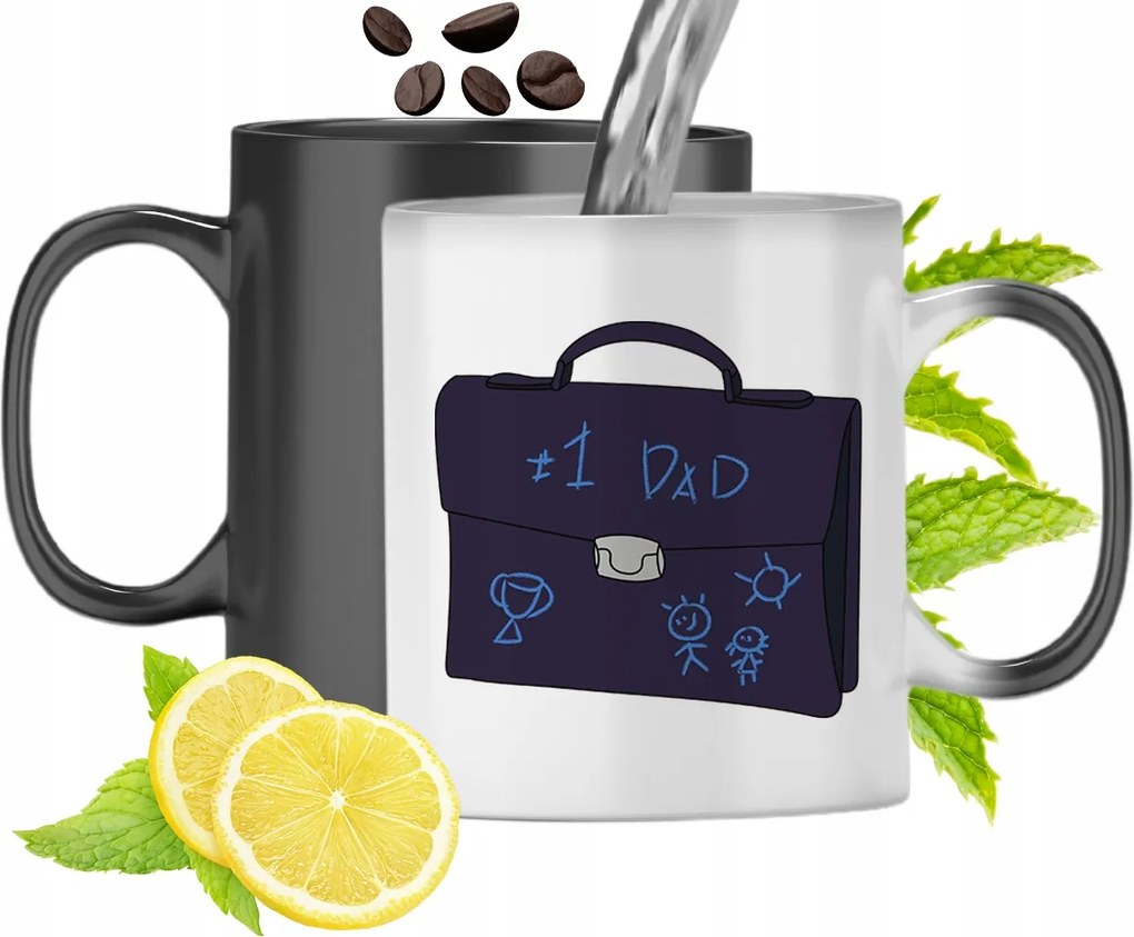 Mágikus Bögre Apukáknak Színváltós Nyomtatott Fotóval