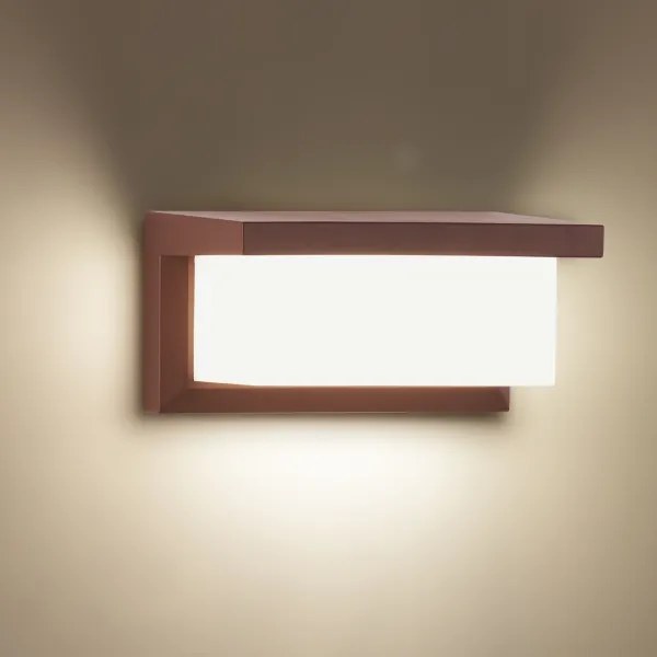 Brilagi - LED RGBW kültéri fali lámpatest BRICKY 1xE27/9W/230V barna IP54