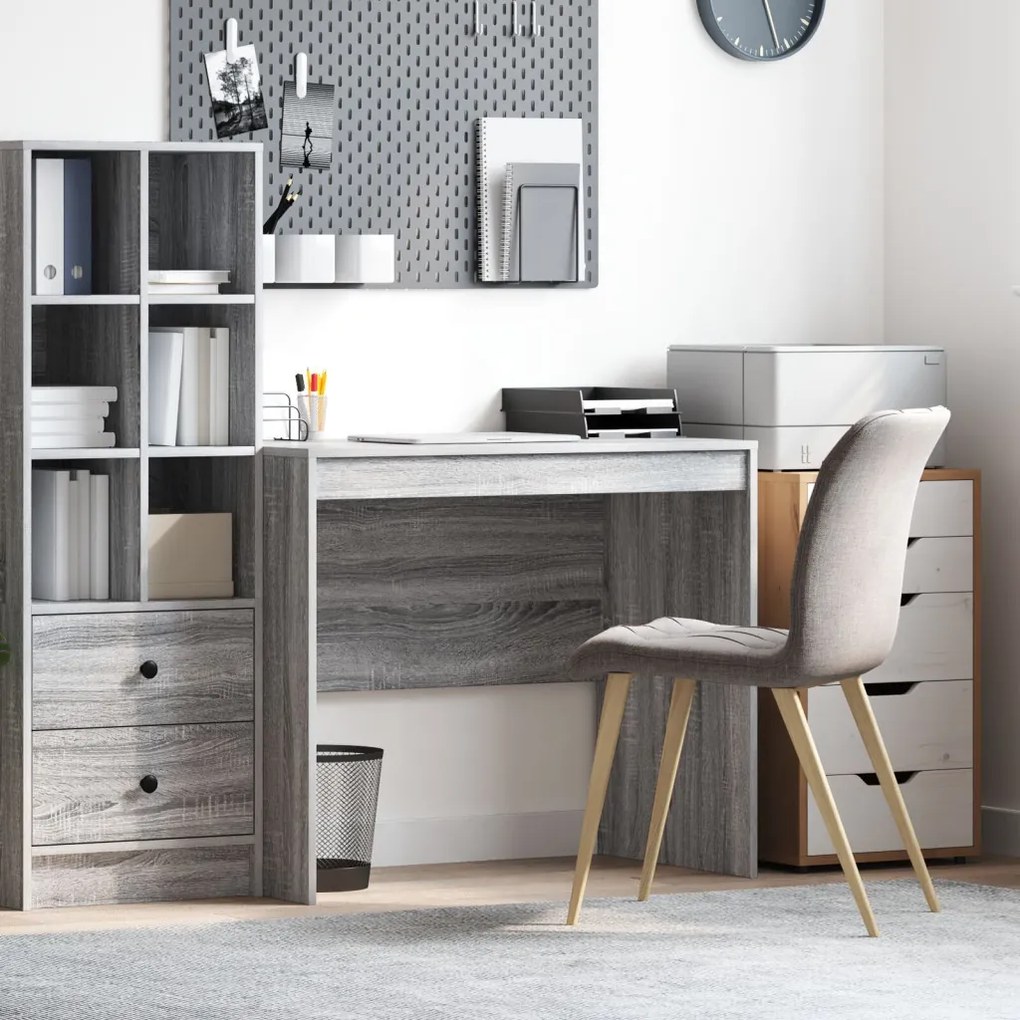 Szürke Íróasztal Szürke sonoma MDF 90 x 50 x 76 cm