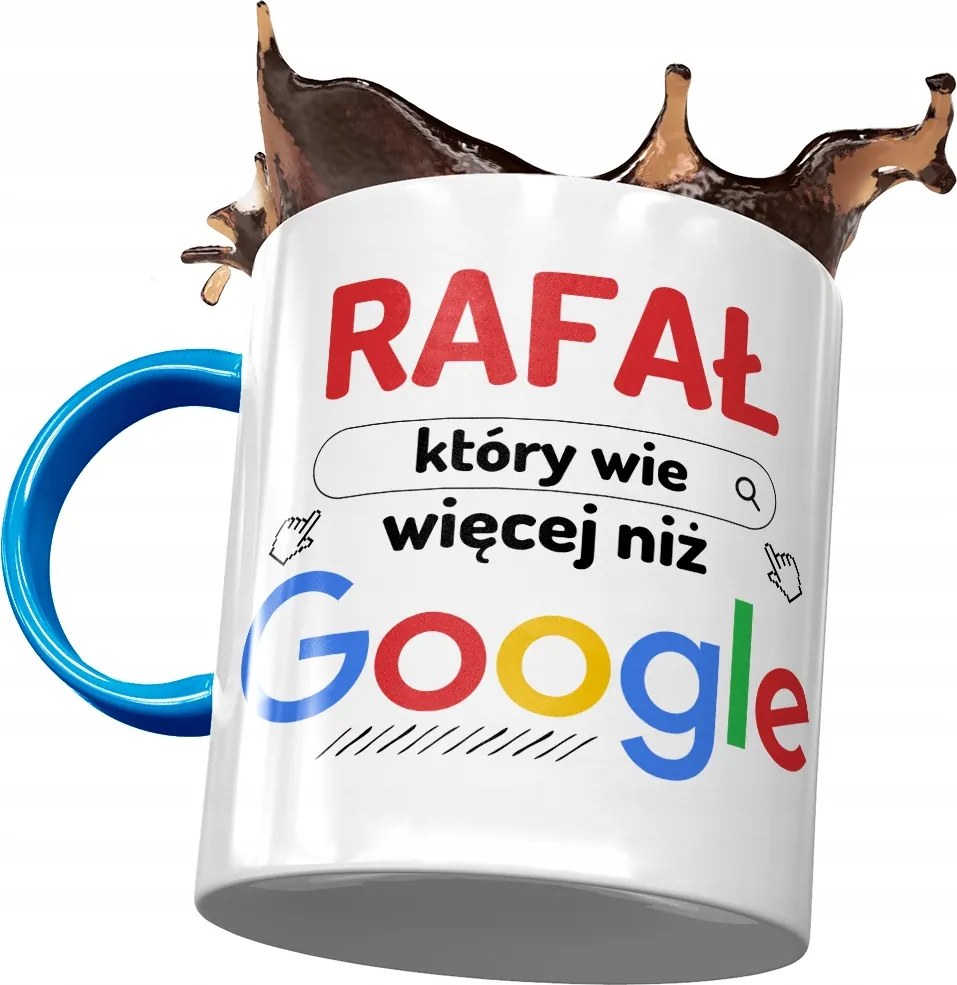 Kék bögre Raffael Kollégának Ajándék Nyomtatott Fotóval