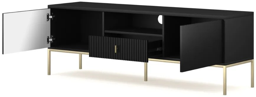 Tv Állvány Fekete/Arany Színben. MAGGIORE MA01. 155 cm.